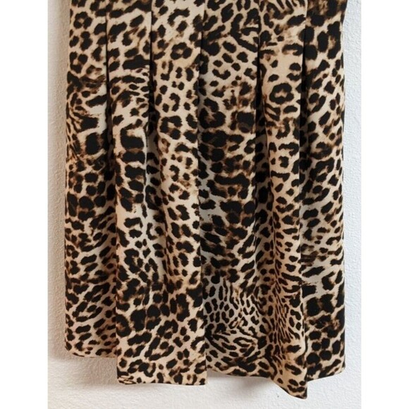 VINCE CAMUTO Animal Print V-Neck Sleeveless Fit & Flare Occasion/Party Dress 8 - Picture 7 of 13